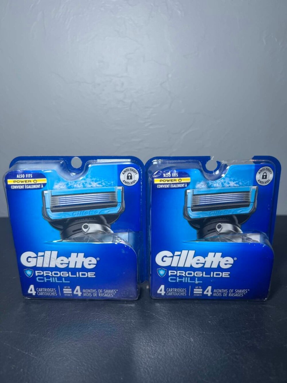 2 Brand New Gillette ProGlide Chill Mens Razor Blade Refill Cartridges, 4 Ct.